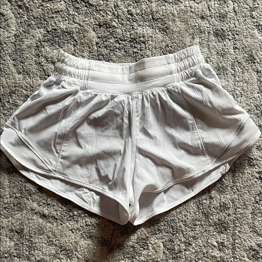 Lululemon White Hotty Hot Shorts